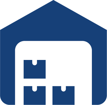 Pictogramme stockage sécurisé en entrepôt logistique