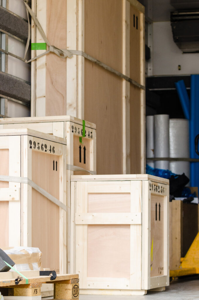 Caisses de transport spécialemet adaptées pour le déménagement et transfert d’œuvres d'art