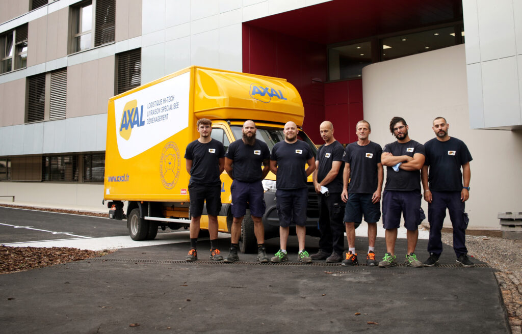 Equipe de déménageurs Axal mobilisée lors d'un déménagement d'EHPAD