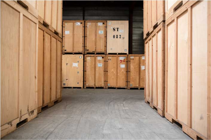 Garde-meubles Axal avec conteneurs en bois