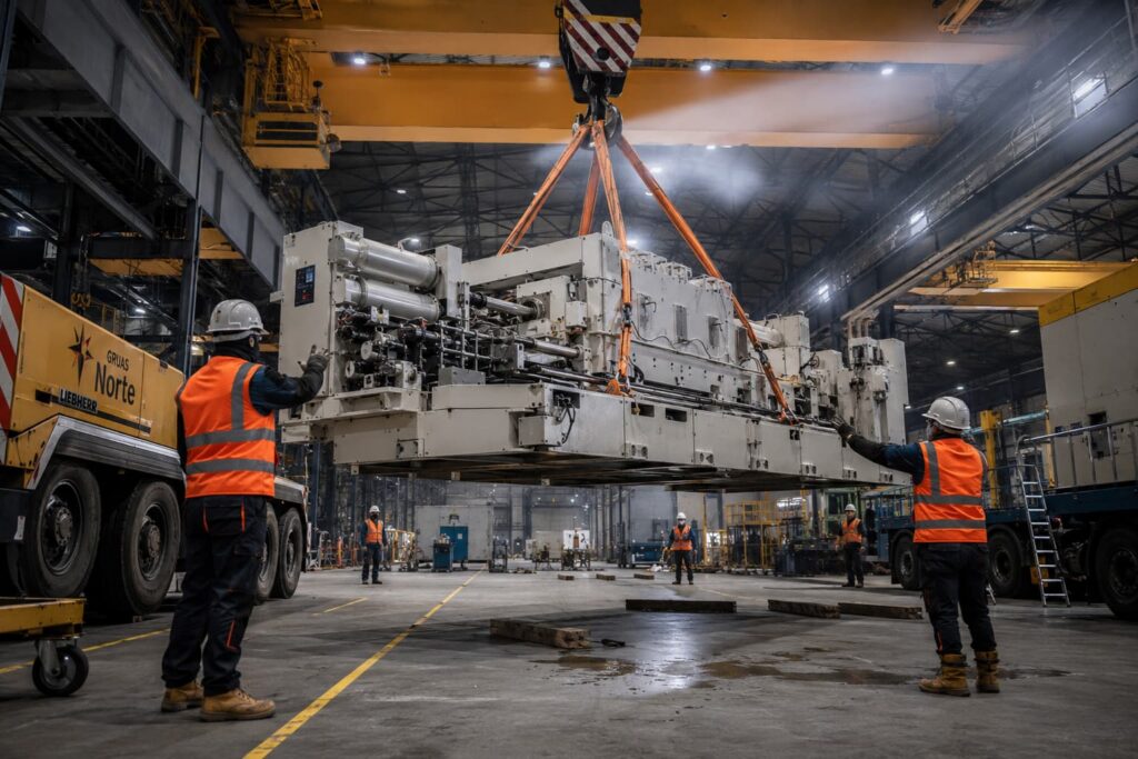 Déménagement d’entreprise industrielle.